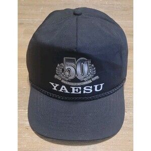 Vintage YAESU Hat 50th Anniversary Trucker SnapBack KC Black Ham Radio DX Cap